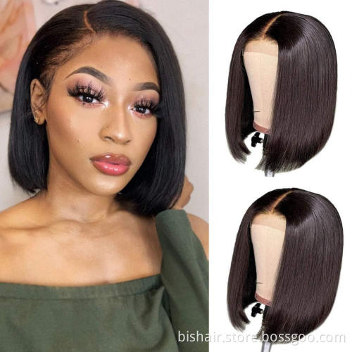 Straight Hair Wig 4x4 Lace Closure Lace Front Wig Real Human Hair Wig Suitable for Women 150% Density Pre-connected Natural Hair